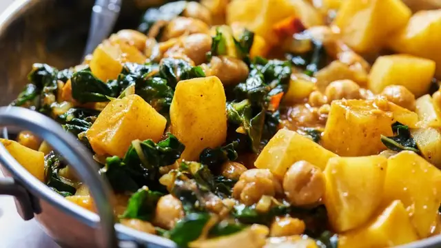 'Video thumbnail for Swiss Chard Coconut Curry Recipe'