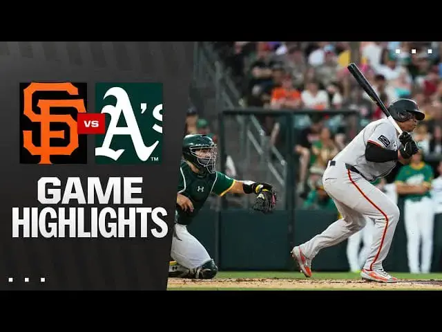 'Video thumbnail for San Francisco Giants at Athletics Full-Game Highlights! | 07/06/2025'