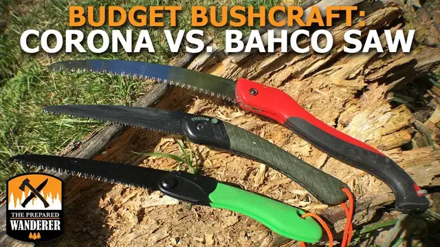 'Video thumbnail for Budget Bushcraft: Corona Razor Tooth Vs. Bahco Laplander Saw'