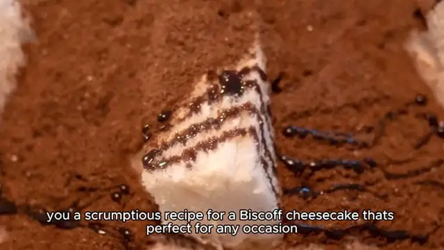 'Video thumbnail for biscoff cheesecake recipe'