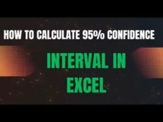 'Video thumbnail for HOW TO CALCULATE 95% CONFIDENCE IN EXCEL'