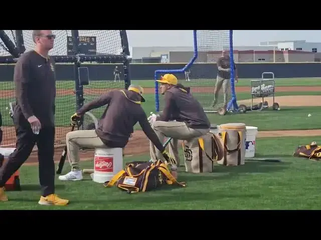 'Video thumbnail for Fernando Tatis Jr. Takes Batting Practice with San Diego Padres! (2025 MLB Spring Training)'