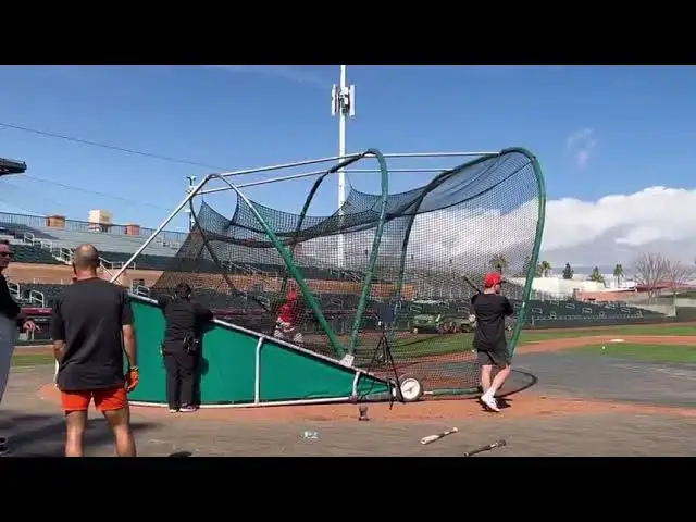 'Video thumbnail for Marco Luciano Takes Batting Practice with San Francisco Giants! (2025 MLB Spring Training)'