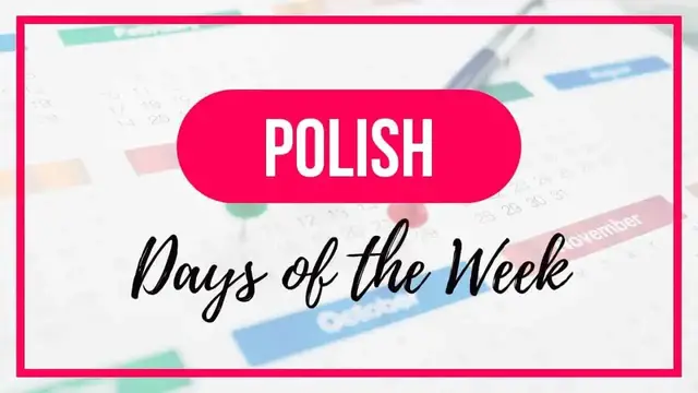 'Video thumbnail for Spell and Pronounce Days of the Week in Polish'