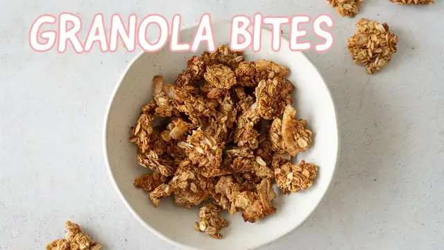 'Video thumbnail for GRANOLA BITES - RECETA VEGANA Y SIN GLUTEN - Un snack saludable y nutritivo'