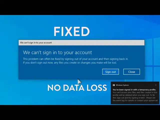 'Video thumbnail for We Can't Sign In to Your Account Windows 10 & 11 | Temporary Profile Issue [2025]'