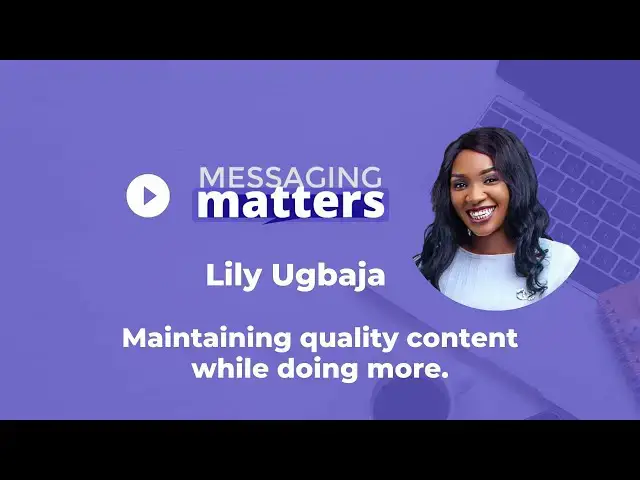 'Video thumbnail for Maintaining quality content while doing more.'