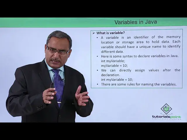 'Video thumbnail for Java Essentials - Variables in java'