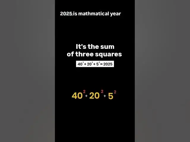 'Video thumbnail for Year 2025 is a mathematical #newyear #happynewyear #christmas #love #newyearseve #instagood'