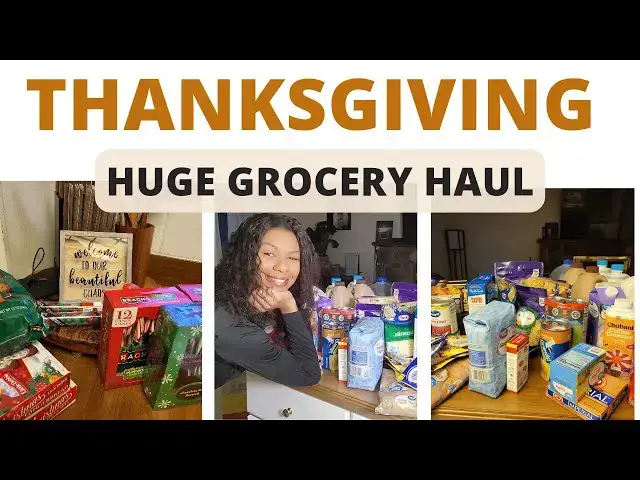 'Video thumbnail for HUGE Thanksgiving Grocery Haul 2022'
