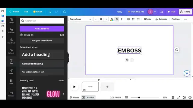 'Video thumbnail for How to create Embossedd effect in Canva#easycanva l canva tutorial'