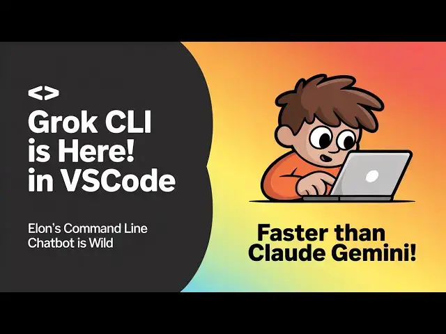 'Video thumbnail for ⚡ Grok CLI is Here! in VSCode Elon’s Command Line Chatbot is Wild – Faster Than Claude & Gemini'