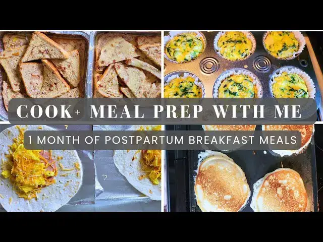'Video thumbnail for Cook With Me 1 Month of Breakfast Meals: Postpartum Meal Prep & Breakfast Ideas'