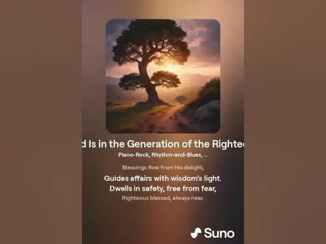 'Video thumbnail for God Is in the Generation of the Righteous'