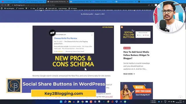 'Video thumbnail for How to Add Light-weight Social Share Buttons on WordPress'