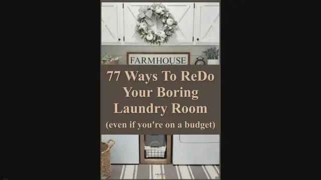 'Video thumbnail for 77 Farmhouse Laundry Room Ideas In Modern and Country Rustic Decor Style'