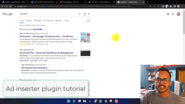'Video thumbnail for Ad Inserter Plugin Review & Tutorial _ How to place ads on WordPress'