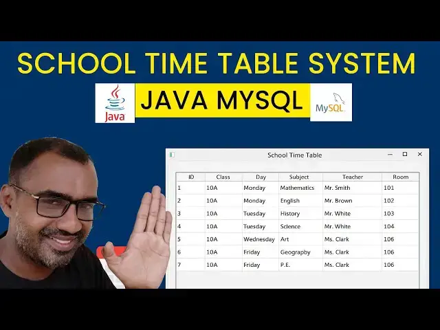 'Video thumbnail for Java Swing MySQL School Timetable Project for Beginners | netbeans IDE'