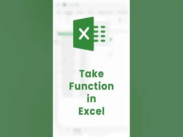 'Video thumbnail for TAKE Function in Excel (Learn in 25 Seconds)  #shorts #excel #exceltricks'
