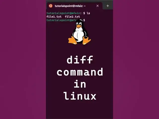 'Video thumbnail for How to use diff command in Linux? | Linux Commands #shorts #linux'