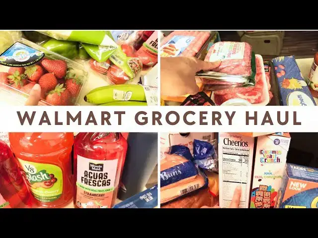 'Video thumbnail for Walmart Grocery Haul: Family of 3 Monthly Grocery Haul with Walmart Plus Delivery'