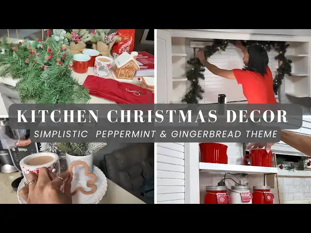 'Video thumbnail for 2024 Kitchen Christmas Decor: Peppermint & Gingerbread Themed Holiday Homemaking | Vlogmas Day 6'