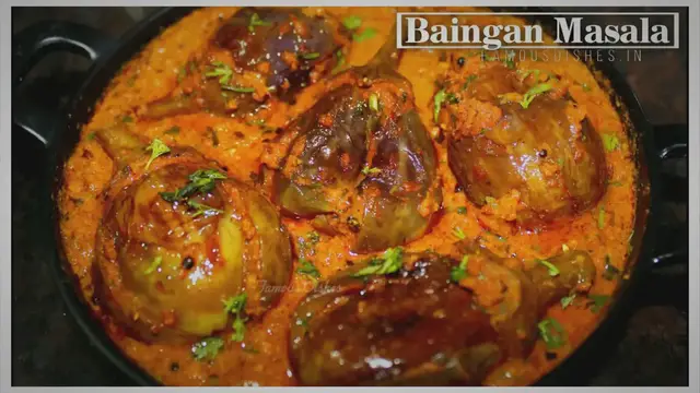 'Video thumbnail for Authentic Baingan Masala Recipe for a Delicious Indian Meal.'