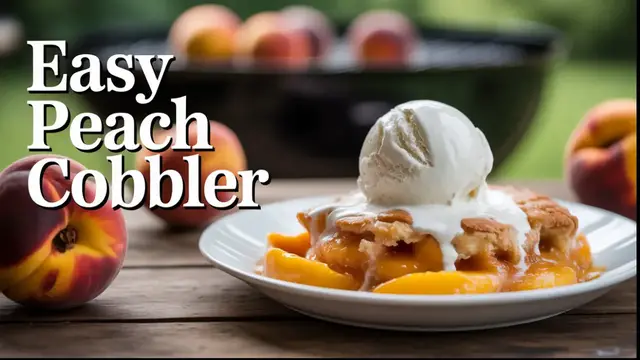'Video thumbnail for Easy Peach Cobbler Recipe – Warm, Sweet & Ready in Minutes'