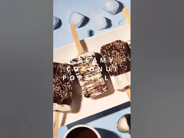 'Video thumbnail for Creamy Coconut Popsicles #veganrecipes #recipe #popsicle'