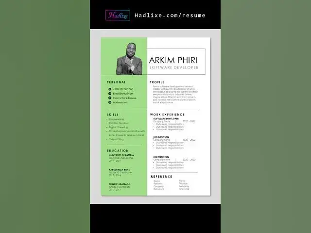 'Video thumbnail for Professional Resume templates #resume #resumetemplate'