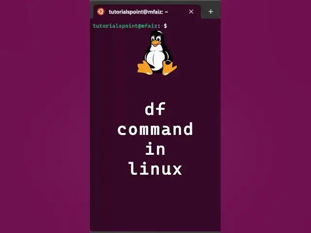 'Video thumbnail for What is the use of df command in linux (Learn in 20 Seconds) #shorts #linux'