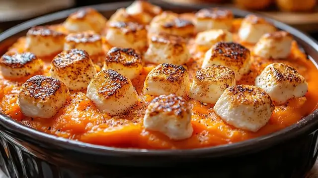 'Video thumbnail for Classic Sweet Potato Casserole with Marshmallow Topping'