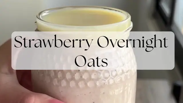 'Video thumbnail for Strawberry Blended Overnight Oats'
