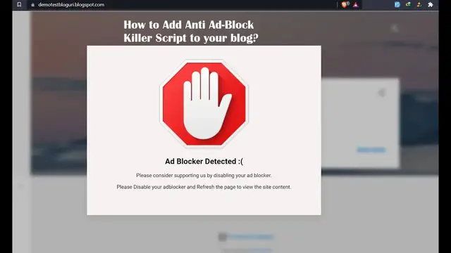 'Video thumbnail for How to install AdBlock Killer Script in Blogger? || Ankeet Chamlagain'