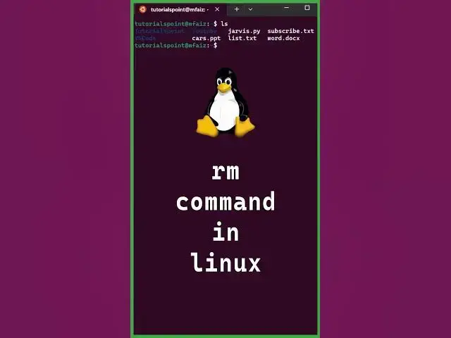 'Video thumbnail for 4/10 Basic Linux Commands | 'rm' command in linux #shorts #linux #linuxcommands'