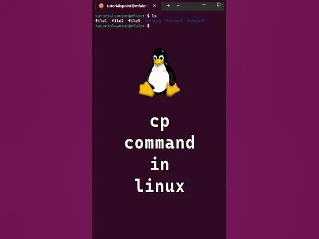 'Video thumbnail for 9/10 Basic Linux Commands | cp command in linux #shorts #linux #linuxcommands'