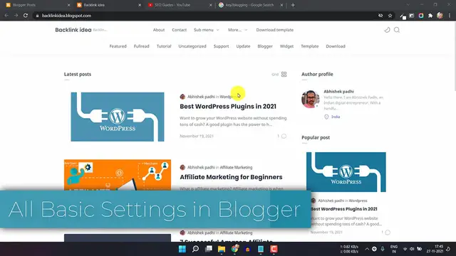 'Video thumbnail for All Basic To Advanced SEO Settings In Blogger ⚙️ Blogger SEO Settings For Beginners'