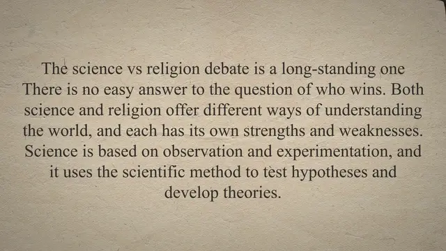 'Video thumbnail for science vs religion debate'