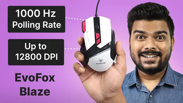 'Video thumbnail for EvoFox Blaze Review: Wired Gaming Mouse With 1000 Hz Polling Rate & Up to 12800 DPI'