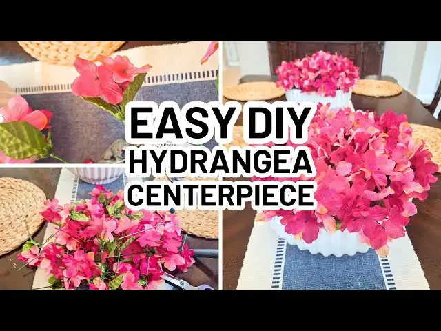 'Video thumbnail for EASY DIY Hydrangea Bowl Centerpiece - Dollar Tree DIY Spring Centerpiece'