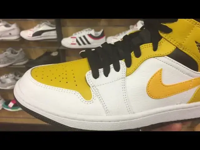 'Video thumbnail for Quick Look At The Air Jordan 1 Mid White University Gold & Buy It now'