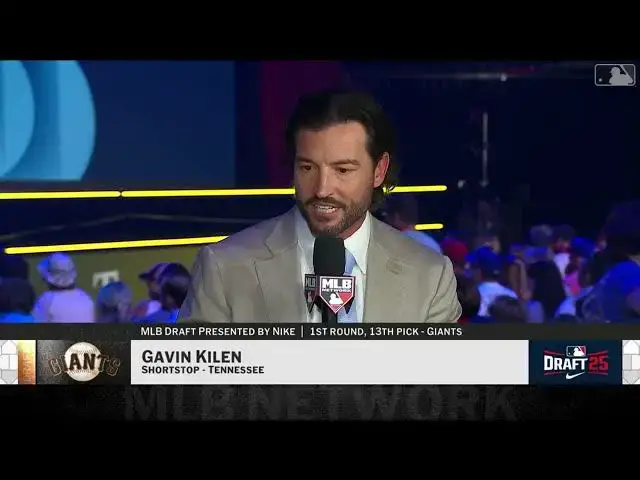 'Video thumbnail for San Francisco Giants Select Gavin Kilen with No. 13 Pick in 2025 MLB Draft!'