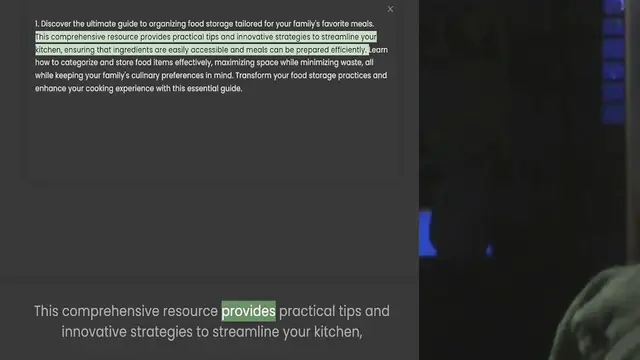 'Video thumbnail for 1. Discover the ultimate guide to organizing food storage tailored for your family's favorite meals. This comprehensive resource provides practical tips and innovative strategies to streamline your kitchen, ensuring that ingredients are e'