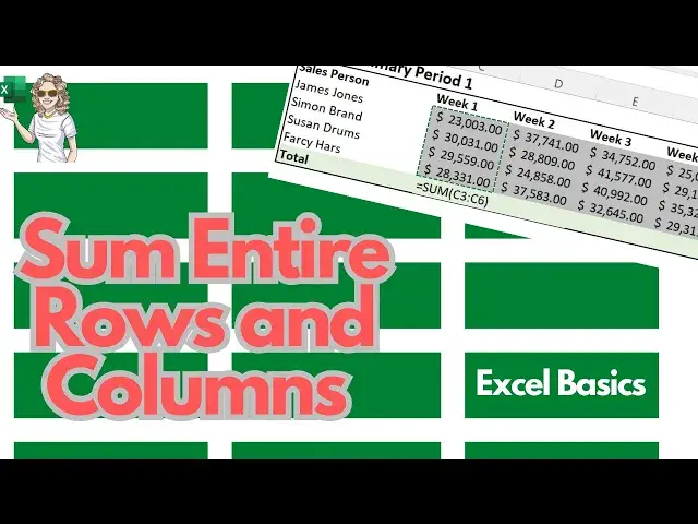 'Video thumbnail for How To Sum Entire Columns and Rows In Excel'