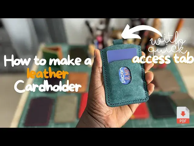'Video thumbnail for How to Make a leather Card Holder with quick draw access | FREE DIY PDF Pattern'
