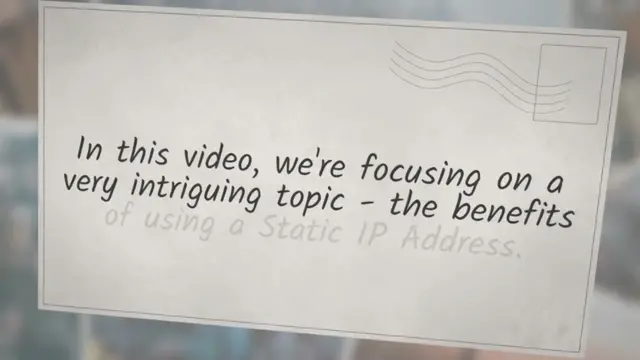 'Video thumbnail for The benefits of using a static IP address'