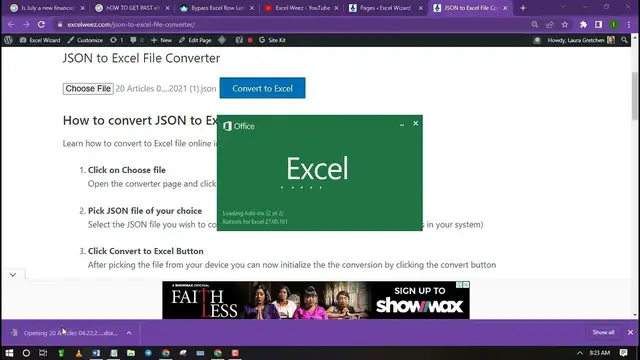 'Video thumbnail for How to convert JSON to Excel'