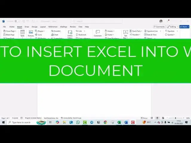 'Video thumbnail for How to Insert Excel into a Word Document'