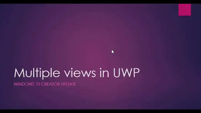 'Video thumbnail for Multiple views in UWP'