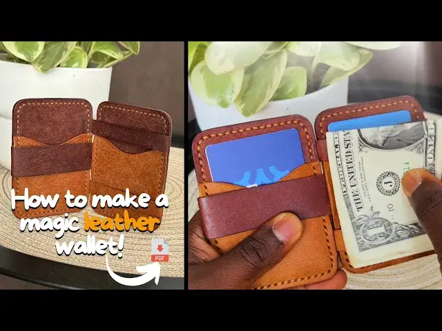 'Video thumbnail for How to make a MAGIC LEATHER WALLET | FREE PDF Pattern'